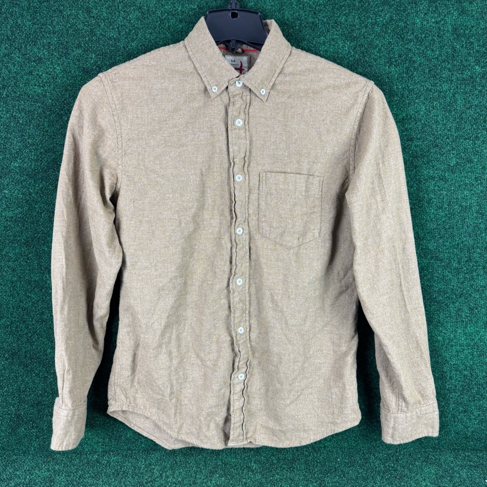 Relwen Flyweight Flannel Shirt Yarn-dyed Dark Honey Twill Men’s Size Medium